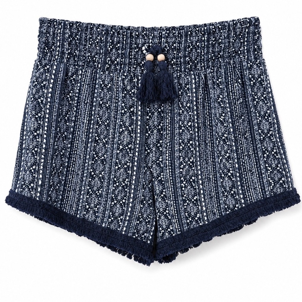 No Boundaries Shorts Womens XXXL 3XL 21 Southwestern Tribal Tassel Fringe Boho